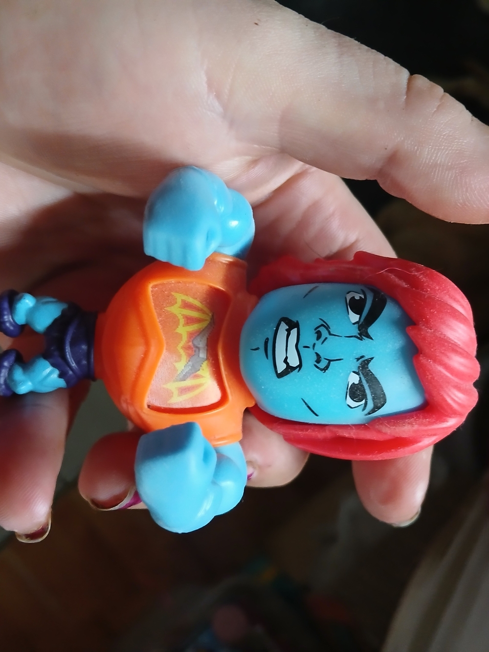 Masters of the Universe Faker action figure from a Sonic Drive-In Wacky Pack kid